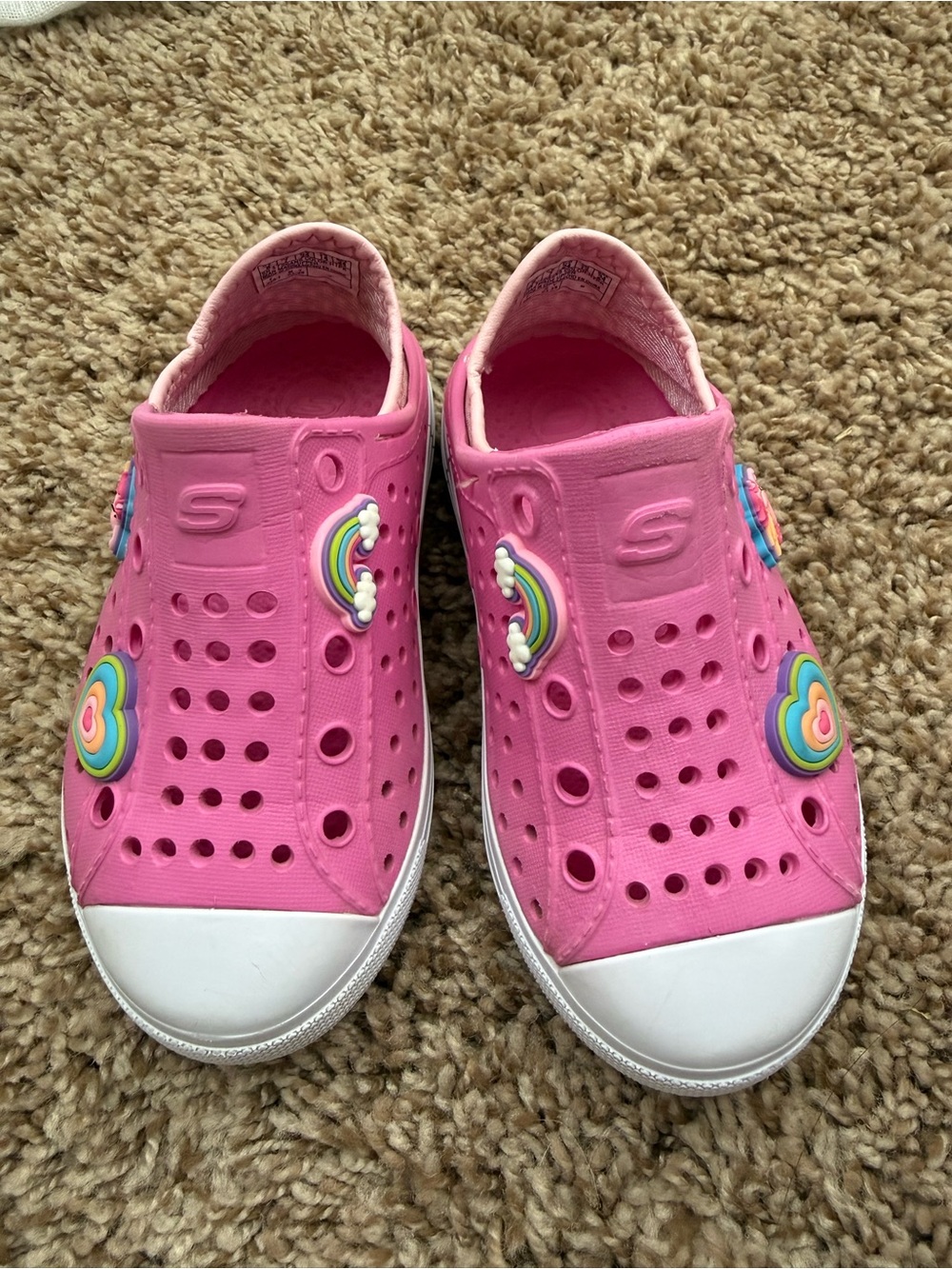 Skechers Girls Pink Slip On Shoes Kids size 8